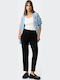 Women's Fabric Capri Trousers Black