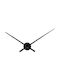 Nextime Silent Wall Clock Metallic Black Ø85cm