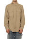 Jackson Worker Langärmeliges Zeichenfolge Overshirt Beige