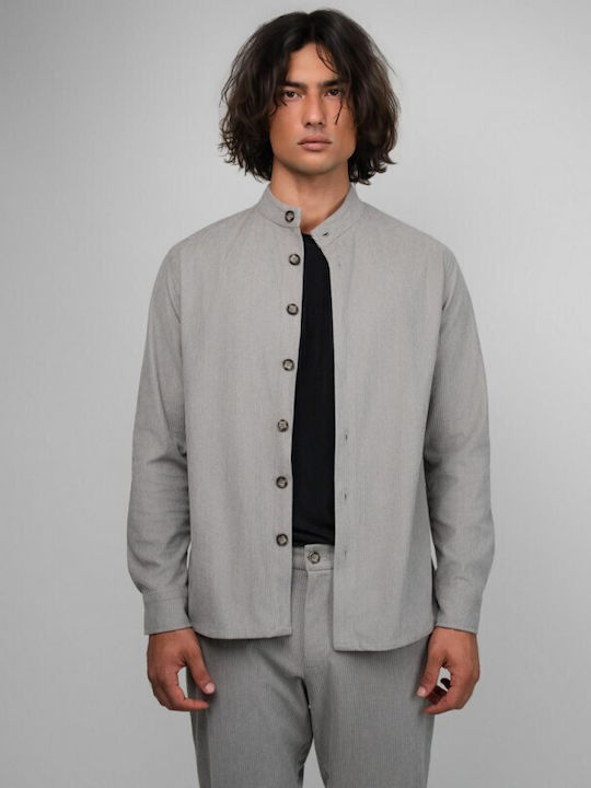 Long Sleeve Corduroy Overshirt Gray