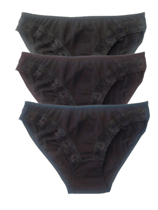 Namaldi Βαμβακερά Γυναικεία Slip 3Pack με Δαντέ...