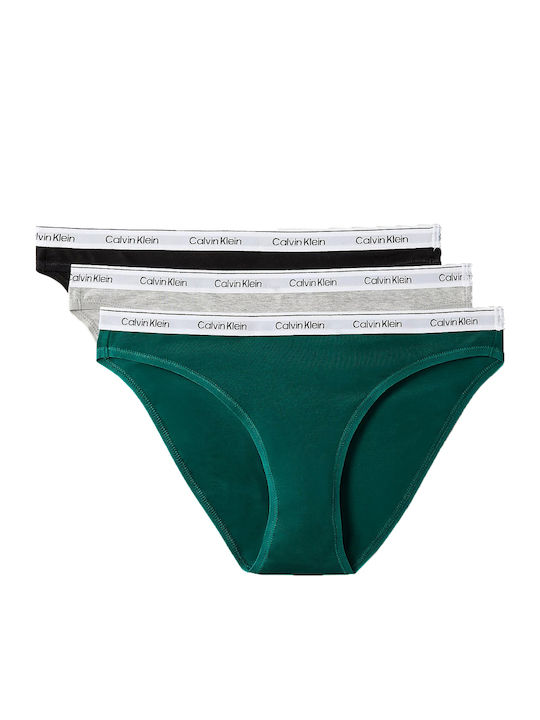 Calvin Klein Βαμβακερά Damen Slip 3Pack Black, ...