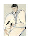 Πόστερ Man Dog Εκρού Μπλε 70 X 100 Cm Poster Club