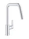 Grohe Σπαστή Μπαταρία Κουζίνας Πάγκου με Ντουζ Ασημί