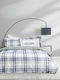 Nima Bettbezug-Set Baumwolle Einzelbett mit Kissenbezug 160x240 Welcome Blue, Grey