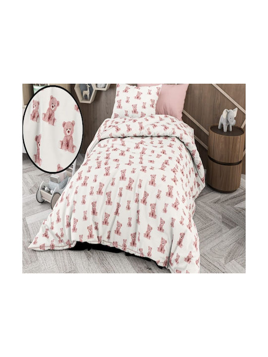 MayHome Baby Duvet Cover Set With Pillowcase Pink 120x160cm