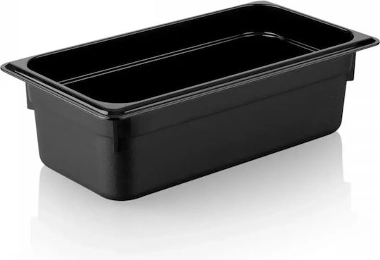Gastronorm Pfanne Polycarbonat (PC) 1/3 15cm Tiefe Schwarz