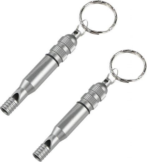 Depox Survival Keychain Whistles 2 pcs 7.6 cm