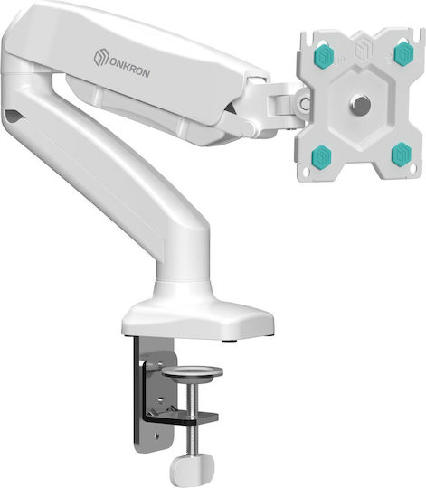 Onkron Stand Desk Mounted Monitor up to 32" with Arm White (G80-W)