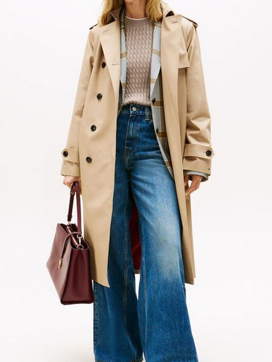Femeie Beige Trenci