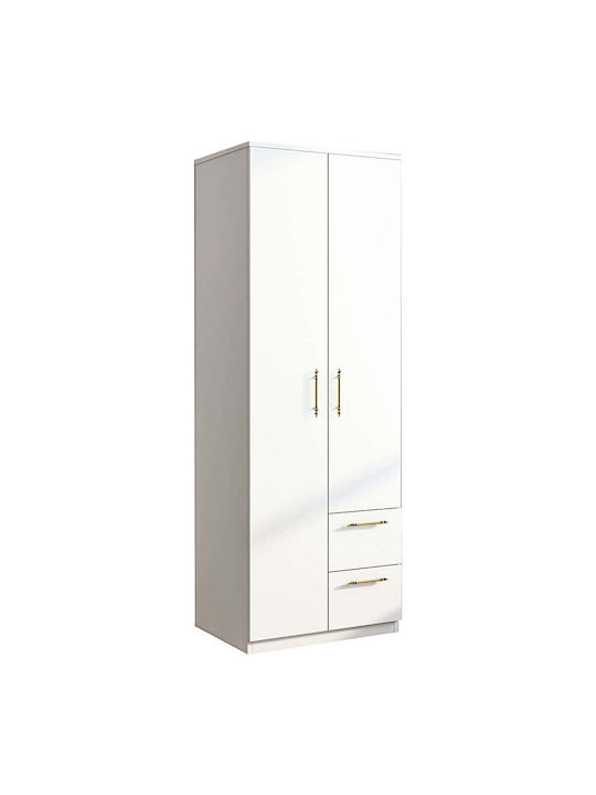 Merlin Δίφυλλη Ντουλάπα White 60x45x171.8cm