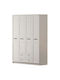 Vier Türen Kleiderschrank White 140x52x210cm