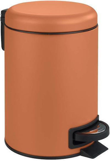 Wenko Inox Badezimmer Mülleimer 3Es Orange