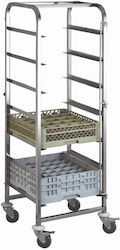 Temno Commercial Kitchen Food Cart for Dish Baskets Temno Commercial Kitchen Food Cart for Dish Baskets