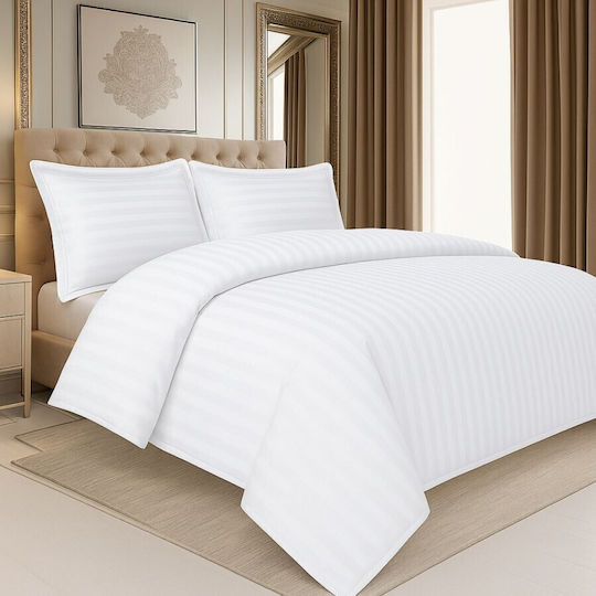 DeLuxe Pucioasa Set Double 200x220 Alb