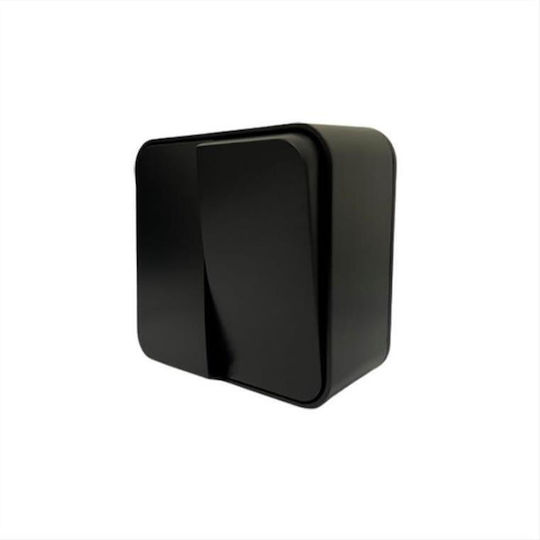 Lineme Waterproof Wall-Mounted Electrical Wall Switch Two-Way Black
