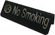 Επιτραπέζια Σήμανση Ανοξείδωτη 18/10 No Smoking 16×5.5εκ Διπλής Όψεως Μαύρη