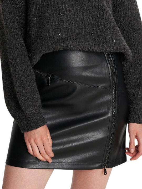 Кожа Мини Пола Black