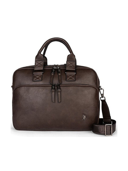 U.S. Polo Assn. Herren Aktentasche Braun