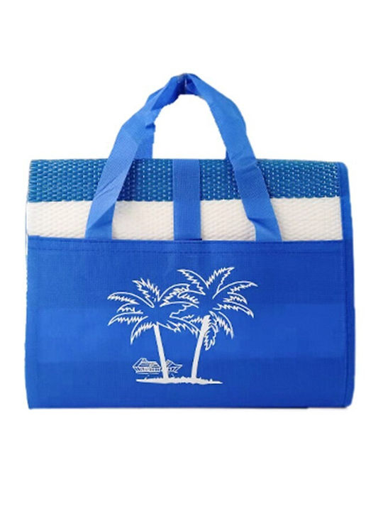 Aquablue Korbweide Strandtasche Blau