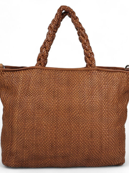 Damentasche aus Leder Passaggio Shopper Tabak Braun