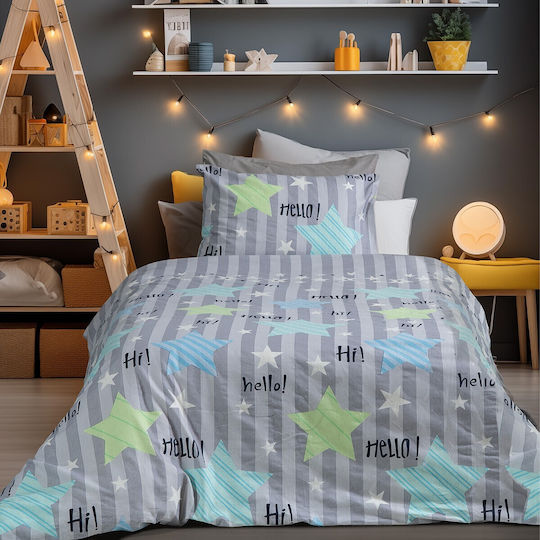 Beauty Home Single Set Gray Blue 170x260cm Beauty Home Single Set Gray Blue 170x260cm