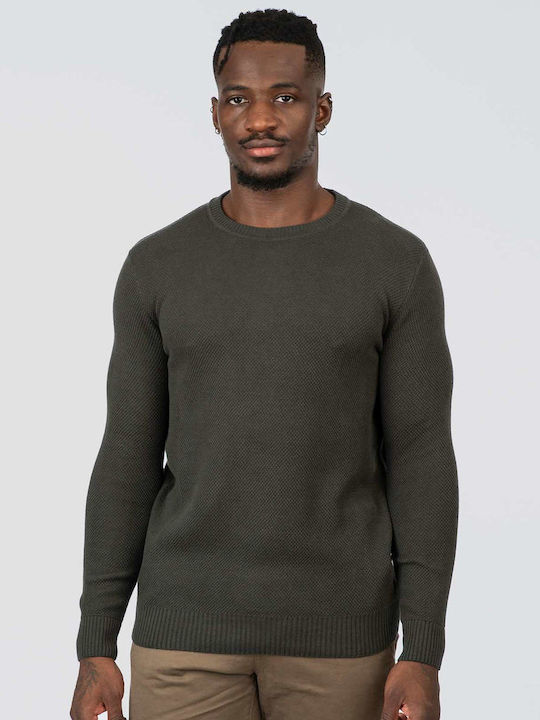 Rebase Πουλόβερ Μακρυμάνικο Dark Green