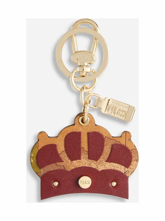 Alviero Martini Charm Keyholder Crown Maple Red 25il4pp4186200313 Βουργουνδι