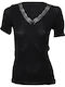 Short Sleeve Black Women's T-Shirt