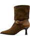 Wildleder Stiefeletten Damen Tabac Braun