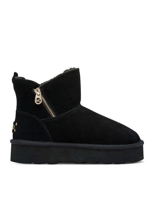 Leather Women's Ankle Boots Black