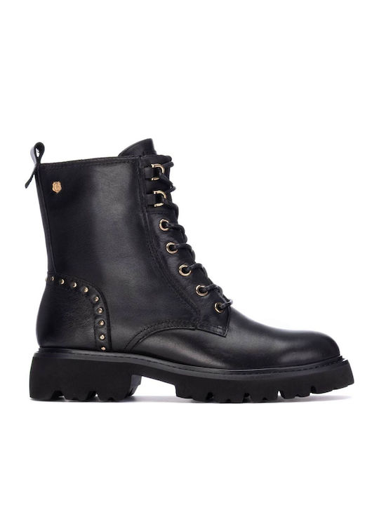 Leather Women's Ankle Boots Black