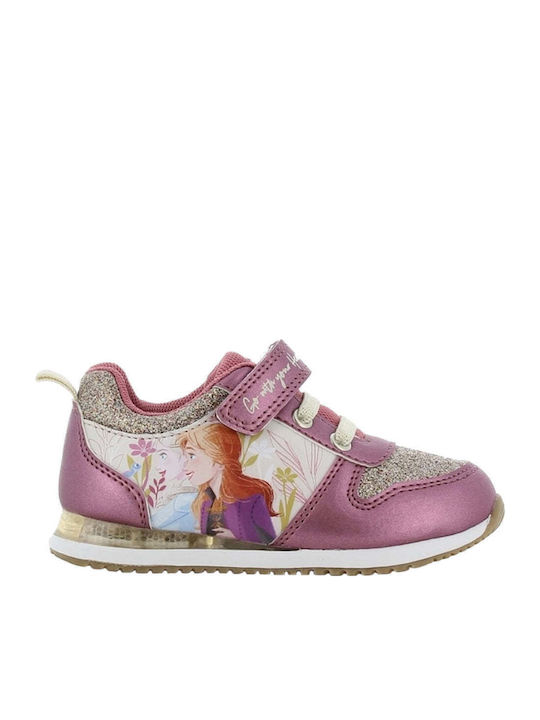 Παιδικά Sneakers με Σκρατς & Φωτάκια Μωβ