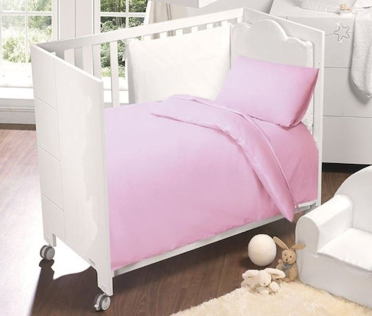 MayHome Baby Duvet Cover Set With Pillowcase Pink 120x160cm