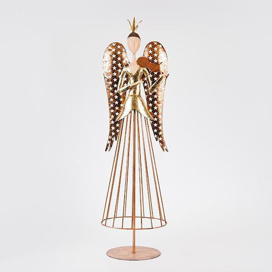 Eurolamp Коледна Метална Фигура Angel Бронзово Височина 78.74см.