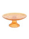Atmosphera Julia Weihnachtliche Glasplatte Orange 20x7cm