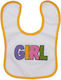 Kamtex Baby Waterproof Baby Bib from 100% Cotton with Hoop & Loop Fastener Yellow