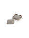 Nef-Nef Homeware Suporturi pentru pahare Piele ecologică Gri 10x10cm 6buc