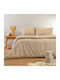 Melinen Keshia Σετ Σεντόνια Μονά με Λάστιχο 100x200+30εκ. Beige (3τμχ)