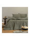 Melinen Elise Σετ Σεντόνια Μονά με Λάστιχο 100x200+30εκ. Blue (3τμχ)
