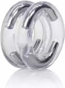 Penisring California Exotic 058386 10-246 Support Plus Doppelter Ring Doppelter Unterstützung 4,5 cm Transparent