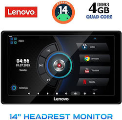 Lenovo Οθόνη Αφής 14" για Προσκέφαλο Αυτοκινήτου Isuzu Midi MG TF με Bluetooth/USB/WiFi/HDMI