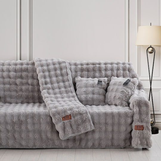 Beauty Home Decke Für Sessel Pelzartig 180x160cm Graue