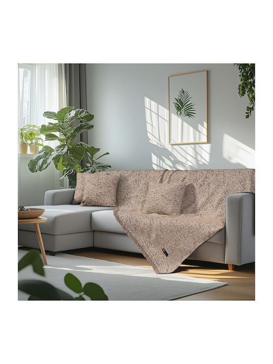 Beauty Home Ριχτάρι Τριθέσιου Καναπέ Chenille 170x290εκ. Μπεζ