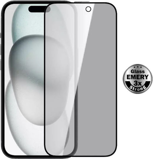 Powertech Gehärtetes Glas Emery Private 5D TGC-0766 iPhone 16 Pro Vollleim