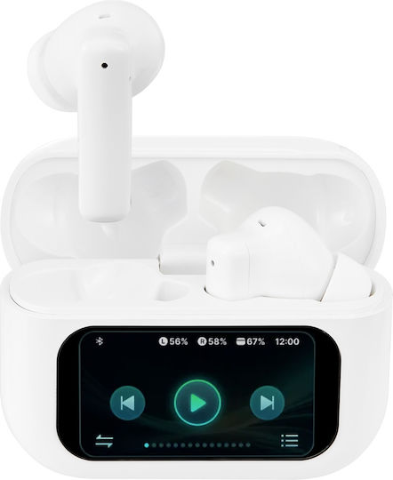 Streetz T600 In-ear Bluetooth Handsfree Ακουστικά με Θήκη Φόρτισης Λευκά