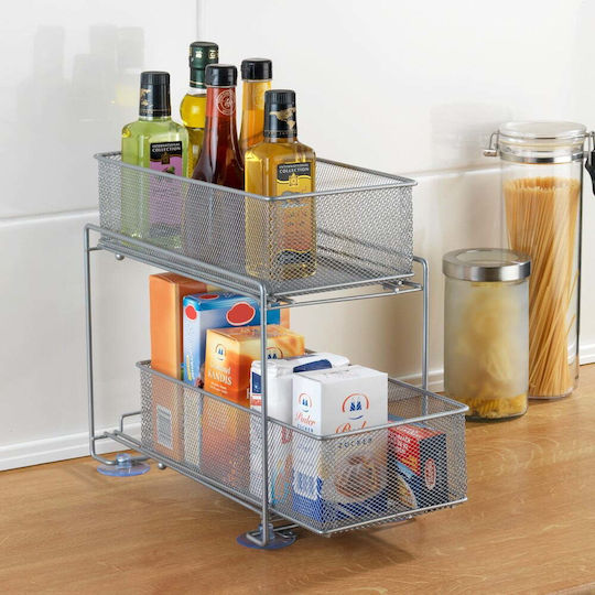 Wenko Tabletop Metal Base 34x9.5x16cm Silver