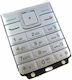 Tastatură Nokia 6070 Taste Latin Argintii