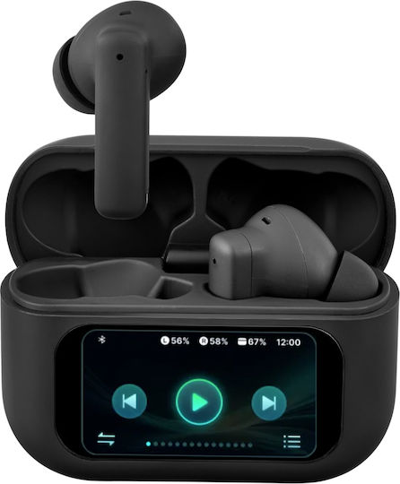 Streetz T600 In-ear Bluetooth Handsfree Ακουστικά με Θήκη Φόρτισης Μαύρα