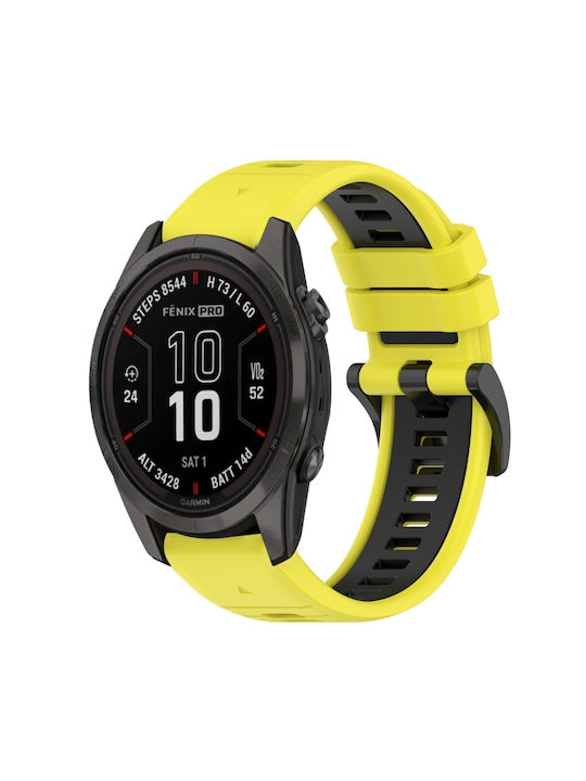 Λουράκι Σιλικόνης Κίτρινο (Fenix 5S/5S Plus/6S/6S Pro/7S/7S Pro/8 (43mm))